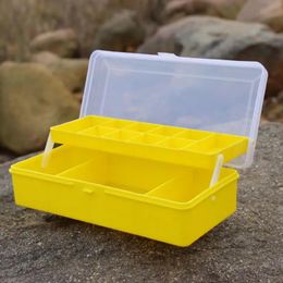 Tackle Portable Lightweight Transparent Cover Professional Double Layer Sea Fishing Boxes Foldable Design Fishing Tackle Box