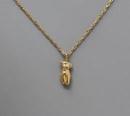 Amaiyllis 18K Gold Human Body Clavicle Necklace Pendant Personality Fashion Collar Statement Necklace Female Bijoux Jewelry Q012711159130