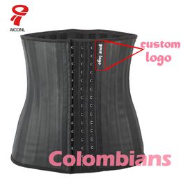 Aiconl Latex Waist Trainer Corset Belly Plus Slim Belt Body Shaper Modelling Strap Body Ficelle Waist Cincher fajas colombianas 231225