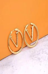 2021 Designer Earrings Fashion Style huggie Jewelry Design Stamp Stainless Steel Gold Plated Stud For Women Party Gifts hoop huggi7831079