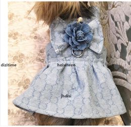 JHDISI Pet Dog Apparel Pet Dress Lovely Full Letter Coat Designer Blue Letters T Shirt For Dogs And Cat Y T