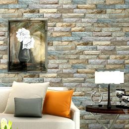 Wallpapers 3D Marble Wallpaper Culture Stone Pattern Simple Modern TV Background Wall Three-dimensional Brick