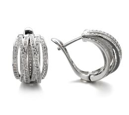 Earrings Designer For Women Brand Office Lady Jewellery Circle Dangle Diamond White Gold Filled wedding Drop for women5359200