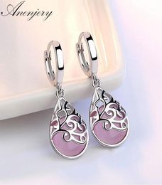 Dangle Chandelier Anenjery 925 Sterling Silver Moonlight Opal Tears Totem Drop Earrings Gift Pendientes Oorbellen Boucle D0398999579