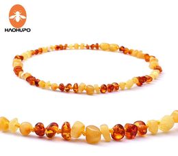 HAOHUPO Nature Baltic Amber Necklace Teething Jewelry Natural Amber Stones with Jute Bag GIC Individually4714915