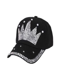 Women new fashion baseball cap hats handmade rhinestone beads Hat Pearl Crown Female Baseball Cap Snapback Sports Sun Hat7903650