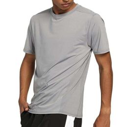 Ll yaz eğlence sporları kısa kollu tasarımcı fiess erkek tişört hızlı kuru nefes alabilen gevşek kol yüksek esnekliği 111
