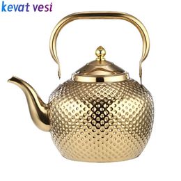1.2/1.5/2L Teapot 304 Stainless Steel Water Tea Kettle Induction Cooker Stove Tea Pot Drinkware Kitchen Accessories 231225