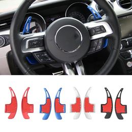 Accessories Car Steering Wheel Paddle Shifters Decoration Cover Aluminium Alloy For Ford Mustang 2015+ Auto Interior Accessories