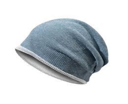 BeanieSkull Caps Unisex Autumn Spring Thin Knitted Beanie Hat Casual Solid Color Windproof Outdoor Skullies C Soft Portable Bonne27001740