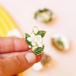 Brooches Southern Magnolia Hard Enamel Pin | Houseplant Floral Lapel Badge Flower Series Brooch For Jewelry Accessory Gifts Wholesale