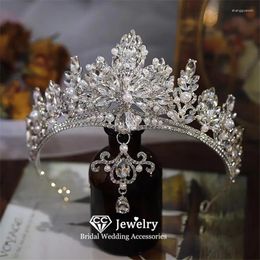 Hair Clips Crowns For Women Wedding Accessories Bridal Headpiece Engagement Leaf Shape Imitation Pearl Coronets Headbands AN400