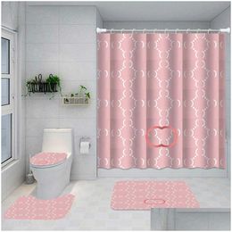 Shower Curtains Letter Printed Classic Designer Print Bathroom Curtain Home Toilet Er Mat Bath Supplies Drop Delivery Garden Accessori Dhg8Z