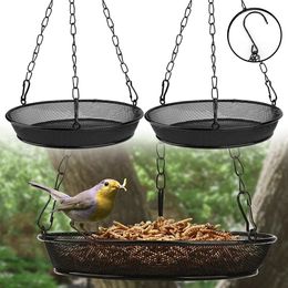 2bird Feeding Tray Round Metal Feeders 18184cm Garden Patio Trees Hang Pets Supplies 231225