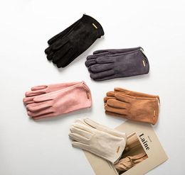 Ciepłe rękawiczki polaru zimowego, odpowiednie do jazdy na rowerze na świeżym powietrzu i jazda jesienią i zimą, wiatroodporną i wyposażone w projekt ekranu dotykowego z dwoma palcami