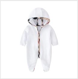 Rompers Spring Autumn Baby Rompers Cute Infant Baby Long Sleeve Jumpsuits Cotton Toddler Onesies With Hats Newborn OnePiece