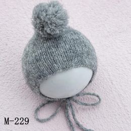 Hair Accessories Born Pography Props Pompom Hat Knitted Baby Girl Boy Bobble Fotoshooting Bonnet