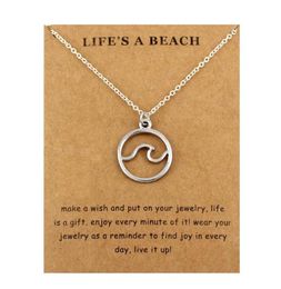 Pendant Necklaces Ocean Waves Beach Necklace Nautical Surfing Pendants Women Men Jewelry Lover039s Party Gift Drop6032648