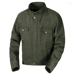 Men's Jackets Fashion Brand Spring Bomber Jacket Coat Men Cargo Male Casual Solid Colour Slim Work Jaqueta Masculina Man