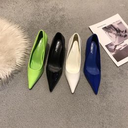 Dress Shoes Sexy Trend Pointed Toe Thin Heels Pumps Women 2024 Spring Fashion Internet Celebrity Style Elegant Party Mujer