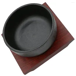 Dinnerware Sets Bibimbap Cast Iron Bowl Korean Cuisine Japanese Accessory Multi-function Serving Supply Ramen