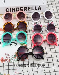 Toddler Kids Sunglasses Sunblock Retro Leopard Boy Girl Cute Fashion Solid Sun Glasses AntiUV Jelly Colour Kid Eyeglasses Beach Ey4073809