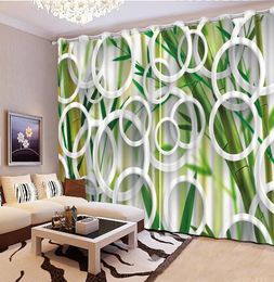 Curtain custom 3d curtains Creative circle green curtains window curtains for living room luxurious modern bedroom curtain