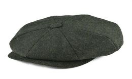 BOTVELA Wool Tweed Newsboy Cap Herringbone Men Women Classic Retro Hat with Soft Lining Driver Cap Black Brown Green 005 T2001048964793