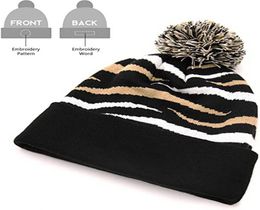 2021 New Football Beanies Team Colour Beanie Hat Sports Fans Knit Hats with Pom Men Women Cuffed Knit Caps Gifts2178625