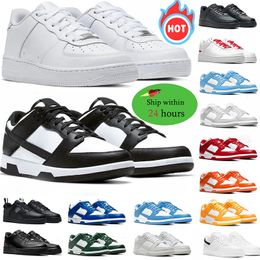 Um sapatos casuais para homens mulheres 1 plataforma tênis clássico triplo branco preto panda cinza nevoeiro UNC treinadores esportes ao ar livre 36-47