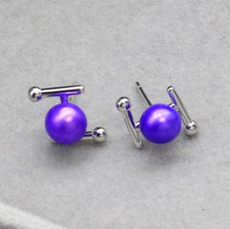 925 silver freshwater pearl earrings sterling silver earrings holder with freshwater dyed pearls DIY ladies fashion pearl gifts2732134