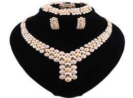 Fashion Bridal Jewellery Sets Women Round African Beads Jewellery Set Dubai Gold Colour Costume Indian Jewellery Set8035543