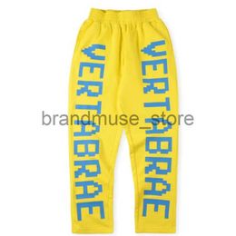 Men's Pants Vertabrae sweatpants High Street 3d Letter Printing 1 1 yellow Sports Men Women1 1Casual Elastic waist Drawstring Joggers Pants J231226