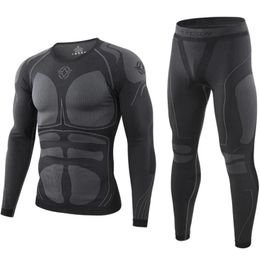 Underpants Winter Thermal Underwear Men Long Johns Compression Fleece Sweat Quick Drying Thermo Underwear Men Fiess Running Clothing