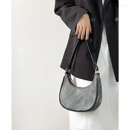 Evening Bags Luxury Designer Fashion Simple Solid Colour Versatile Women's Underarm Bag 2023 Commuter Hobo Handbag For Girl