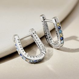 luxury cz stud designer earrings for woman wed jewelry 925 sterling silver diamond heart pink blue green 5A zirconia gold earrings women show friend mother gift box