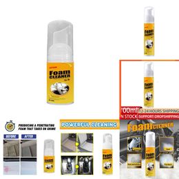 Car Upgrade 30/100ML Multi-Purpose Foam Cleaner Leather Clean Wash Automoive Car Interior Home Wash Maintenance Surfaces Spray Foam Cleaner