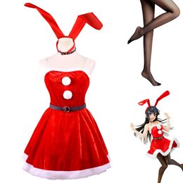 Christmas cosplay costume Sakurajima Mai Christmas bunny girl cosplay costume role play complete set