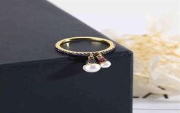 New Simple Exquisite Baroque Pearl Asymmetric Ring Purple Double Pearls Colourful Zirconia Jewellery Zk30186u3418263