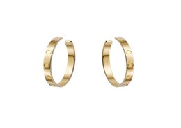 Large Hoop Huggie Love Earrings for Women Ladies Girls Gift JewelryScrew Marking316L Titanium Steel Famous Brand Jewellery With 8373727