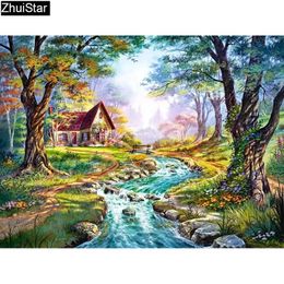 Paintings Diamond Embroidery Landscape Full Square/Square Drill Resin Garden Decoration Diamond Painting Cross Stitch Fairy Cottage XY1