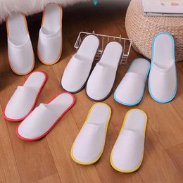 Bath Accessory Set 10Pairs Spa El Guest Soft Slippers Party Home Men Women Unisex Closed Toe Anti-slip Disposable Travel