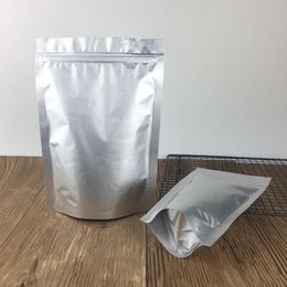 10x15cm Self Sealable Food Bags Pure Aluminium Foil Packing Bag Mylar Foil Reclosable Storage Zipper Lock Packaging Pouches 100PCS Pbtgi Cntr