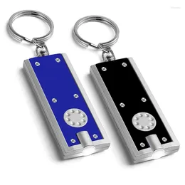 Flashlights Torches 2pcs Mini Keychain Portable LED Light With Button Batteries Universal Pendant Accessories For Outside Camping