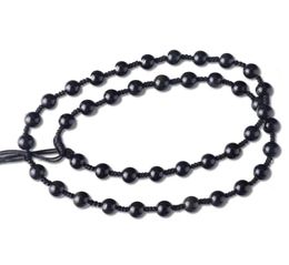 Pendant Necklaces Black Obsidian 6mm Beads Necklace For Natural Stone DIY Lucky Chain Jewellery Accessories MenWomen2872175