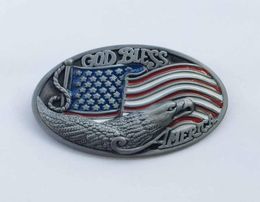 American Flag Silver Eagle Men Belt Buckle SWBY705 suitable for 4cm wideth snap on belt with continous stock7425283