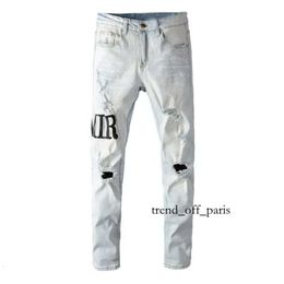 Designer Amirs Jeans for Mens Jeans Hiking Pant Ripped Hip Hop High Street Fashion Brand Pantalones Vaqueros Para Hombre Motorcycle 533 94