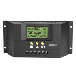 Accessories CM3024Z 12V/24V 30A Regulator Generator Charge Mode PWM Voltage LCD Solar Controller Plug In