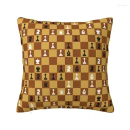 Pillow Chess Board Case 45x45cm Bedroom Decoration Nordic Chessboard Game Player Salon Square Pillowcase