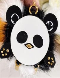 2022 Fashion Keychain Cute Roundness Design Black and white panda Keyrings holiday gift Car Pendant Bag Pendant harajuku packaging2572283